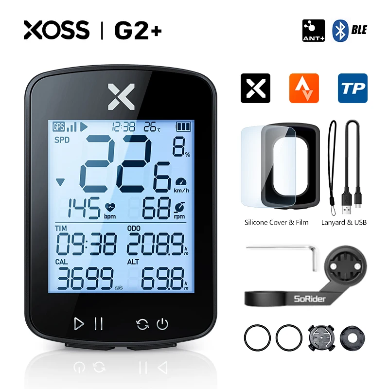 XOSS G2 G2 Plus Bike Computer Wireless GPS Cycling Speedometer Road MTB ANT Cadence Speed Heart Rate Monitor Bicycle Accessorie
XOSS G2 G2 Plus Bike Computer Wireless GPS Cycling Speedometer Road MTB ANT Cadence Speed Heart Rate Monitor Bicycle Accessorie