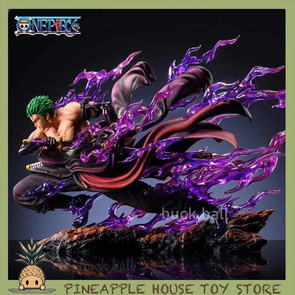 

20cm One Piece Action Figure Roronoa Zoro Anime Figures Gk 2 Heads Zoro Statue Figurine Pvc Model Doll Ornament Collection Gifts
