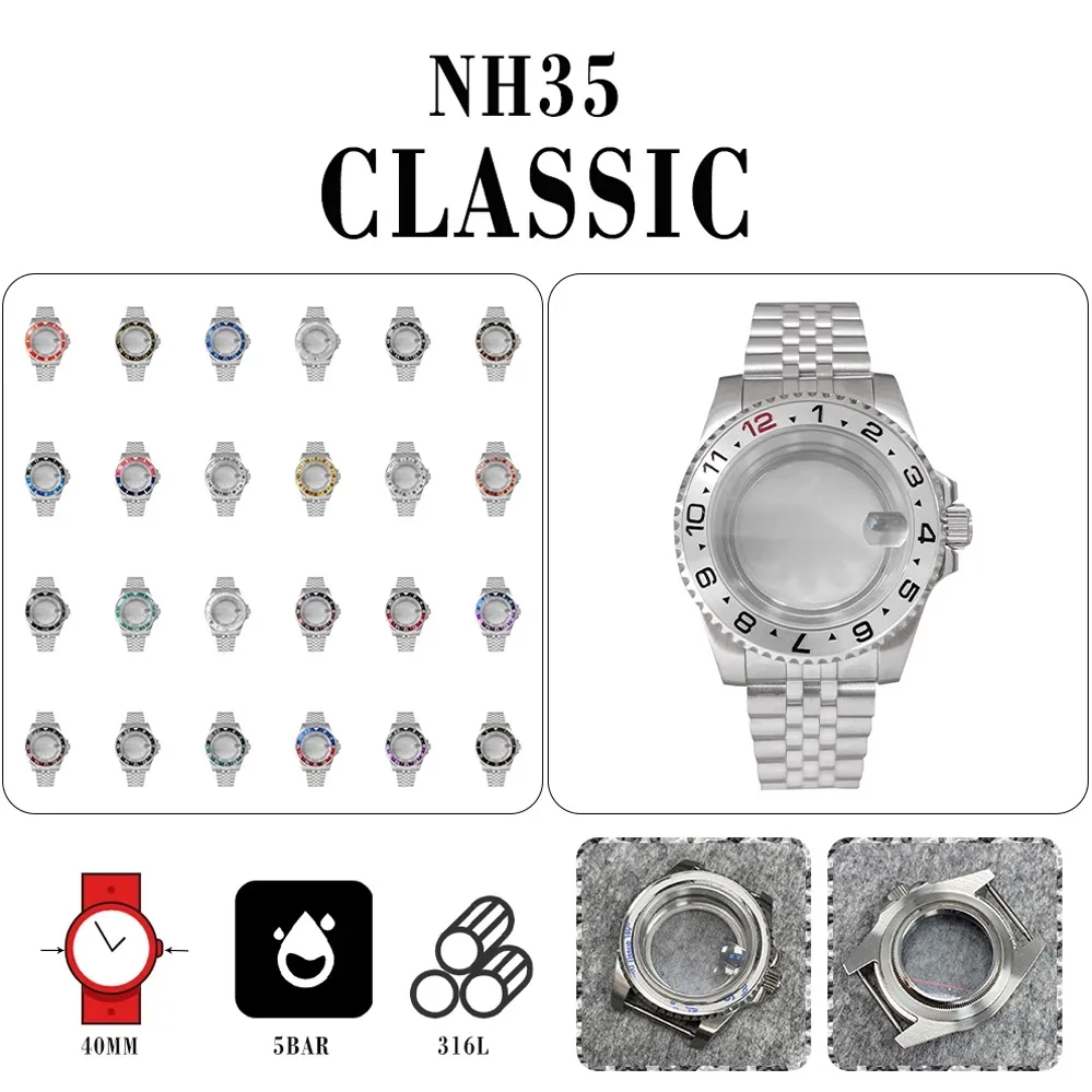 PVD steel color SUB stainless steel case + 5 baht with sheer bottom 40mm sapphire magnifying glass can be loaded with NH35/NH36
PVD steel color SUB stainless steel case + 5 baht with sheer bottom 40mm sapphire magnifying glass can be loaded with NH35/NH36
