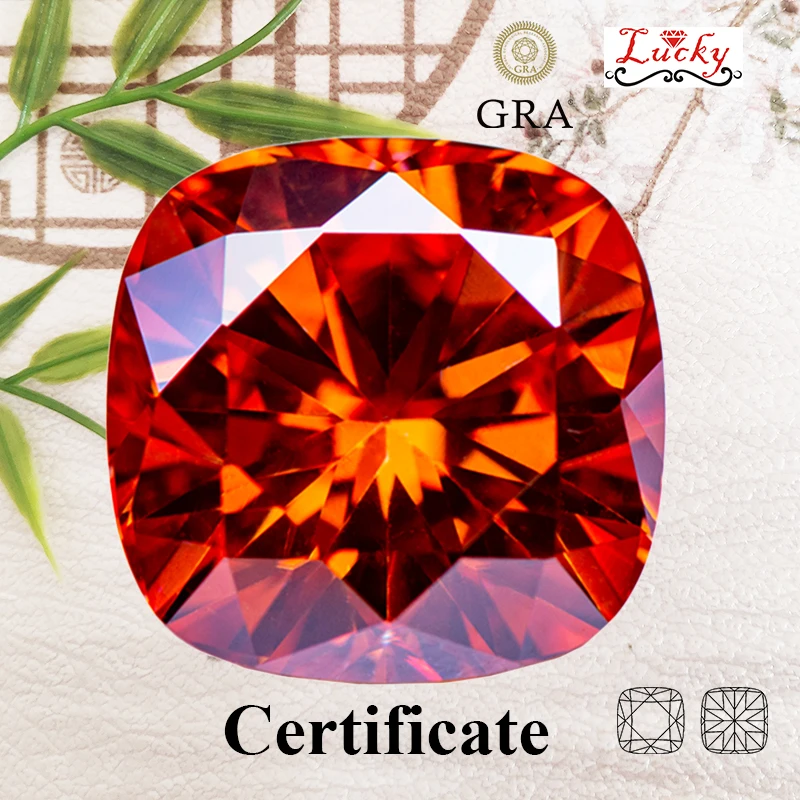 Moissanite Square Cushion Shape Orange Color VVS1 Charms Beads for Diy Jewelry Making Earrings Materials with GRA Certificate
Moissanite Square Cushion Shape Orange Color VVS1 Charms Beads for Diy Jewelry Making Earrings Materials with GRA Certificate