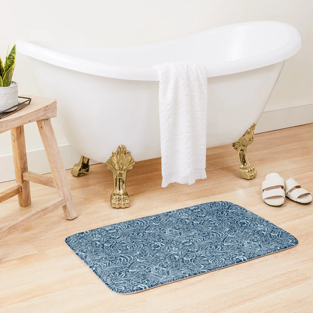 William Morris Indian, Dark Indigo Blue Bath Mat Entrance Doormat Bathroom Rugs Hallways Mat
William Morris Indian, Dark Indigo Blue Bath Mat Entrance Doormat Bathroom Rugs Hallways Mat