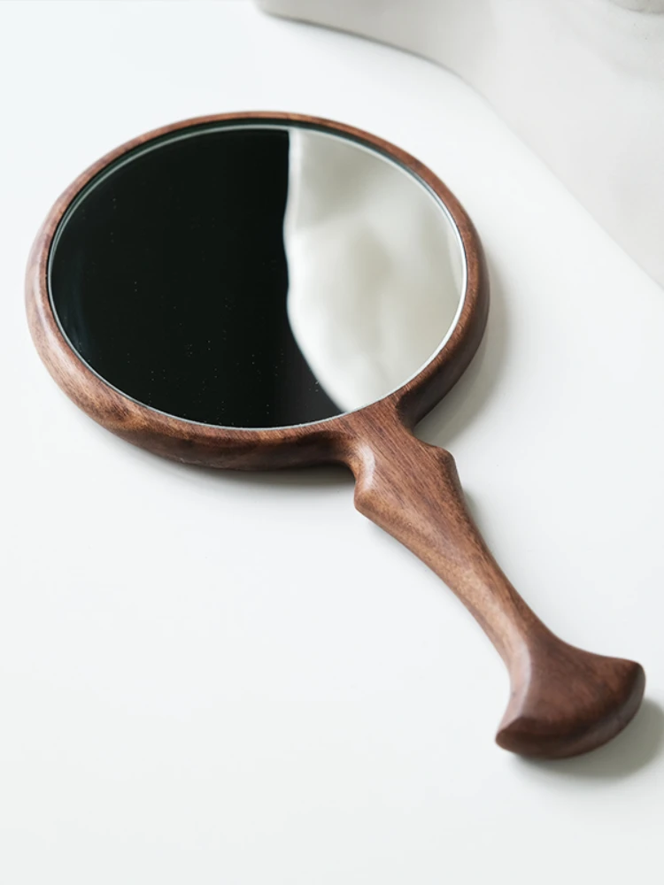 

Ручное зеркало из массива дерева Fishtail, ручное косметическое зеркало, ручное зеркало в японском стиле