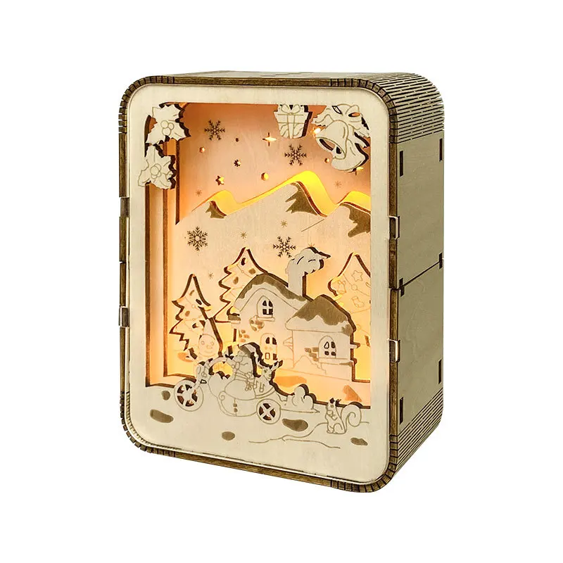 SIMKOOII Wooden 3D Puzzle - Christmas Snowfall Carved Lamp, Festive Lighting & Cognitive Toy, Ideal Family Gift
SIMKOOII Wooden 3D Puzzle - Christmas Snowfall Carved Lamp, Festive Lighting & Cognitive Toy, Ideal Family Gift