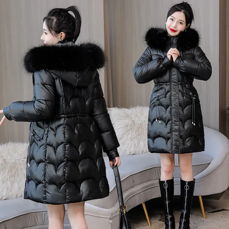 2023 New Women's Down Parkas Winter Jacket Big Fur Collar Thick Slim Long Coats Fashion Hooded Cotton Parka Casual Outerwear
2023 New Women's Down Parkas Winter Jacket Big Fur Collar Thick Slim Long Coats Fashion Hooded Cotton Parka Casual Outerwear