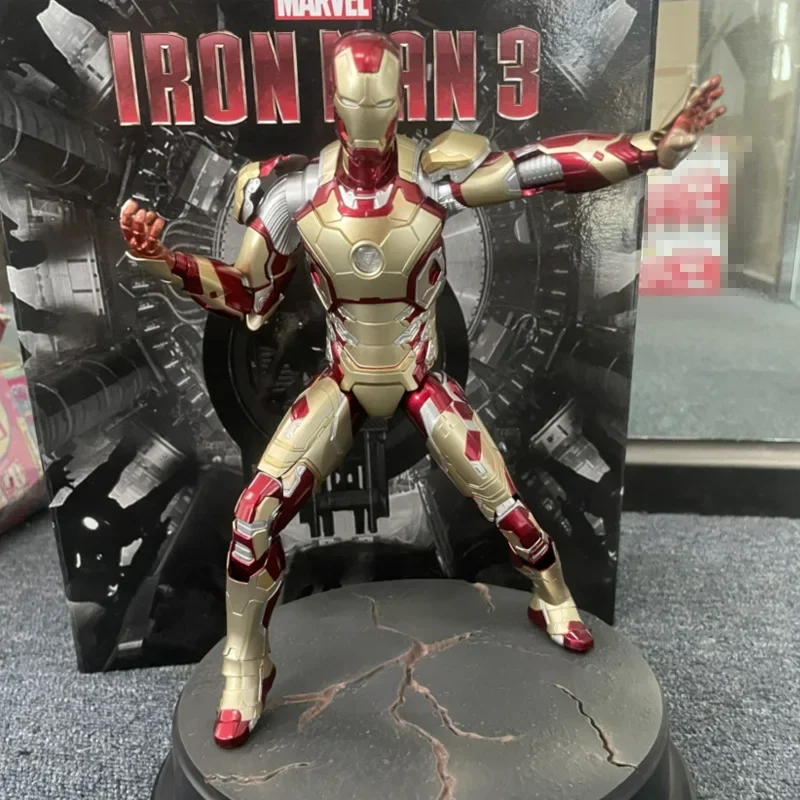 

21cm Large Size Marvel Avengers Iron Man Mark Xlv Xlii Armor Figurine Model Functions Creative Decoration Kid Birthday Gift