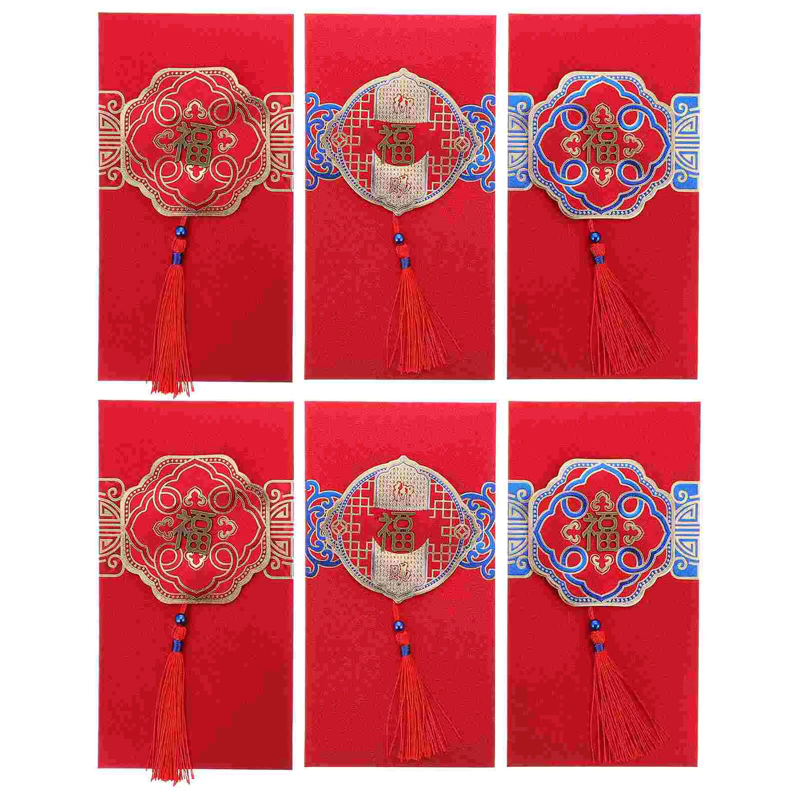 6 Pcs Tassel Envelope Exquisite Money Bag Storage Bags Pocket Packet Spring Festival Wallet Creative
6 Pcs Tassel Envelope Exquisite Money Bag Storage Bags Pocket Packet Spring Festival Wallet Creative