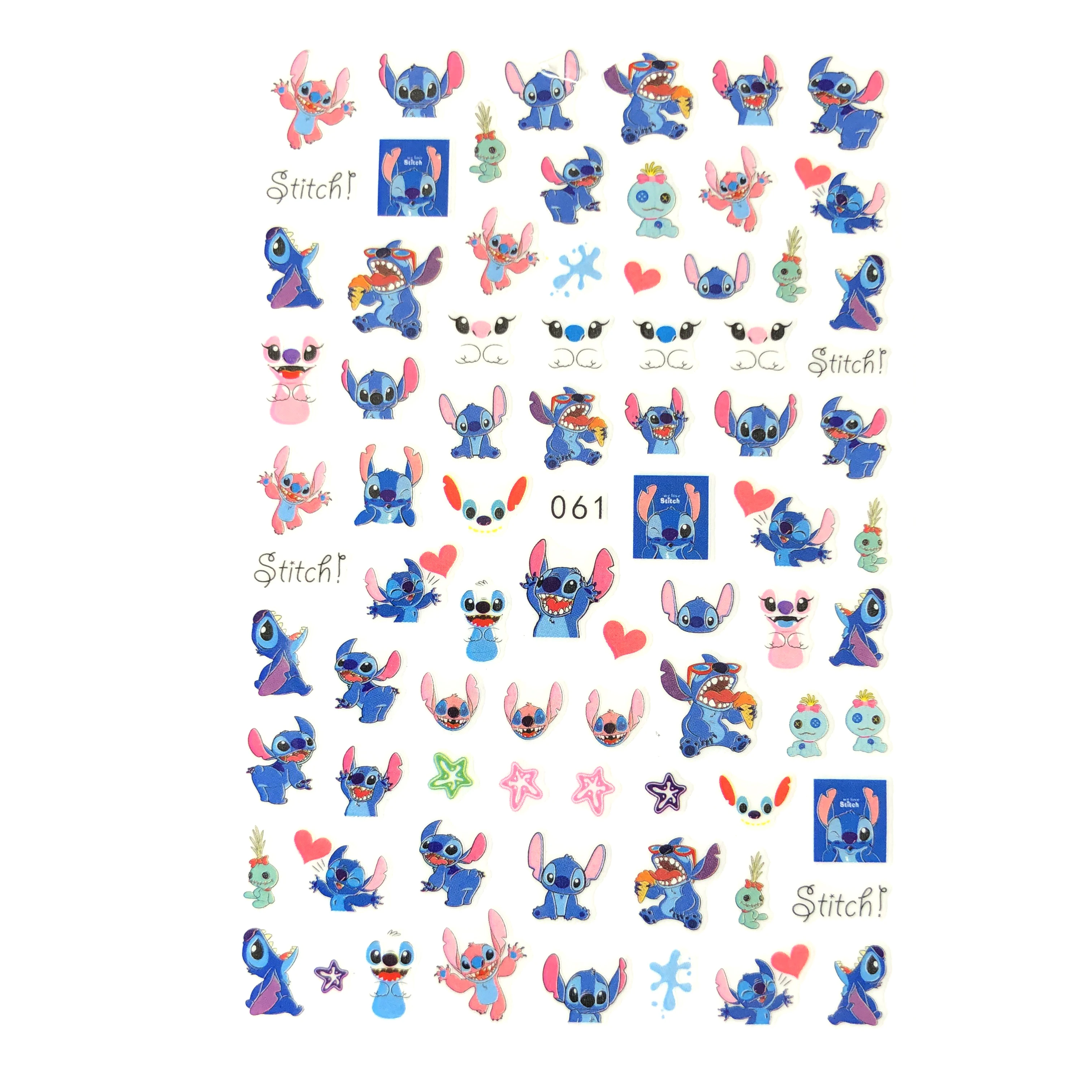 1PCS Disney Princess Cartoon Character Nail Art Sticker Stitch Nail Decoration Decal Mickey Color Self-adhesive Nail Slider
1PCS Disney Princess Cartoon Character Nail Art Sticker Stitch Nail Decoration Decal Mickey Color Self-adhesive Nail Slider