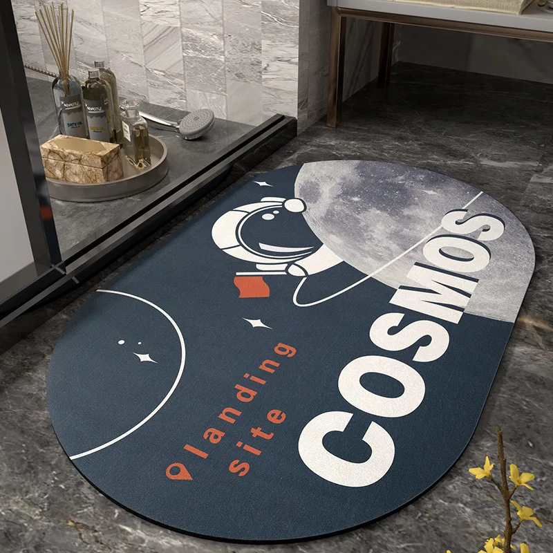 Bathroom Mat Oval Astronauts Doorway Water Absorbent Quick Dry Toilet Doorway Rubber Anti-slip Foot Mat Rug Diatomite Easy Clean
Bathroom Mat Oval Astronauts Doorway Water Absorbent Quick Dry Toilet Doorway Rubber Anti-slip Foot Mat Rug Diatomite Easy Clean