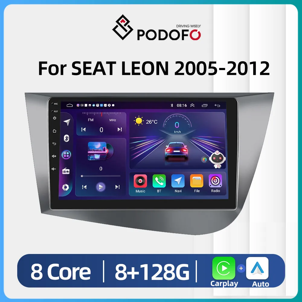 Автомагнитола Podofo, 2DIN, Android, для SEAT LEON 2005-2012
Автомагнитола Podofo, 2DIN, Android, для SEAT LEON 2005-2012