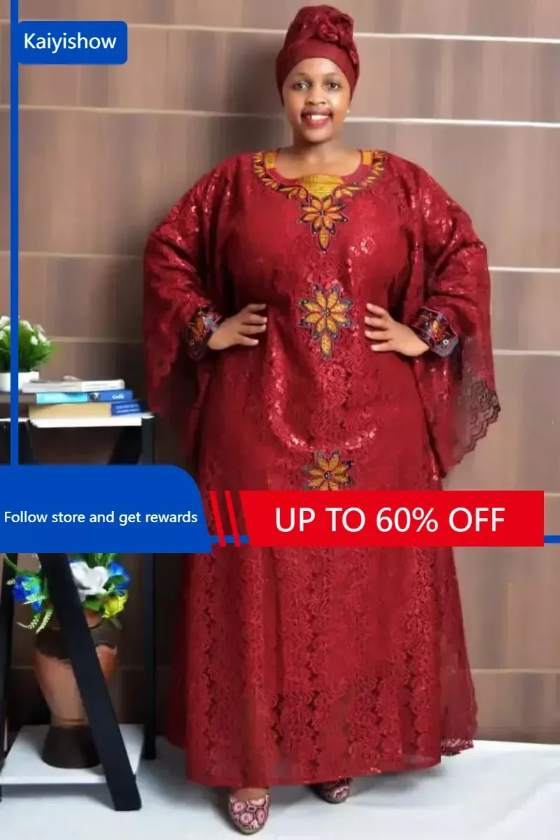 

Plus Size Turkey Dresses For Women African Ankara Dashiki Long Sleeve Maxi Robe Elegant Ladies Evening Dress Nigeria Clothing