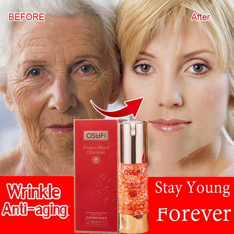 Dragon Blood Wrinkle Remover Face Cream Ganoderma Lucidum Fade Fine Lines Lift Firm Anti-aging Whitening Moisturizing Skin Care
Dragon Blood Wrinkle Remover Face Cream Ganoderma Lucidum Fade Fine Lines Lift Firm Anti-aging Whitening Moisturizing Skin Care