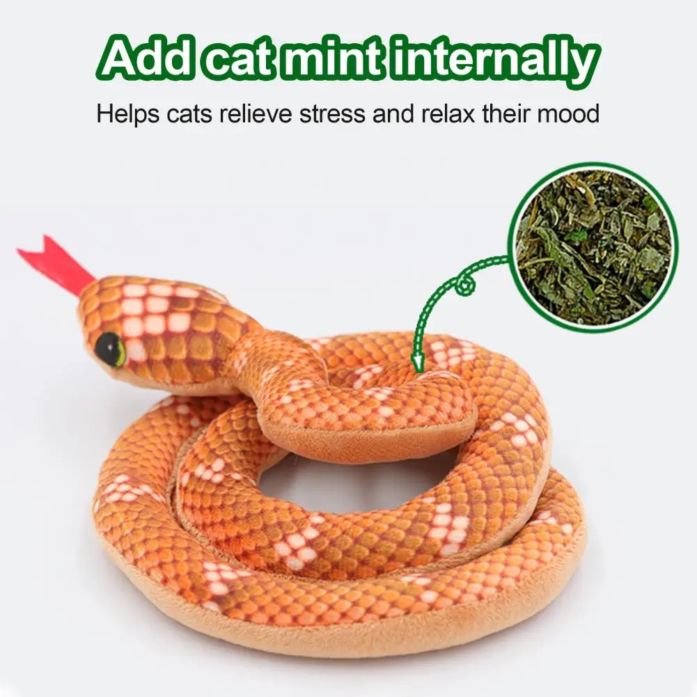 Kitten Toys for Healthy Growth Development Realistic Snake Design Cat Toys Bite Resistant Plush with Catnip Relieve for Mental
Kitten Toys for Healthy Growth Development Realistic Snake Design Cat Toys Bite Resistant Plush with Catnip Relieve for Mental