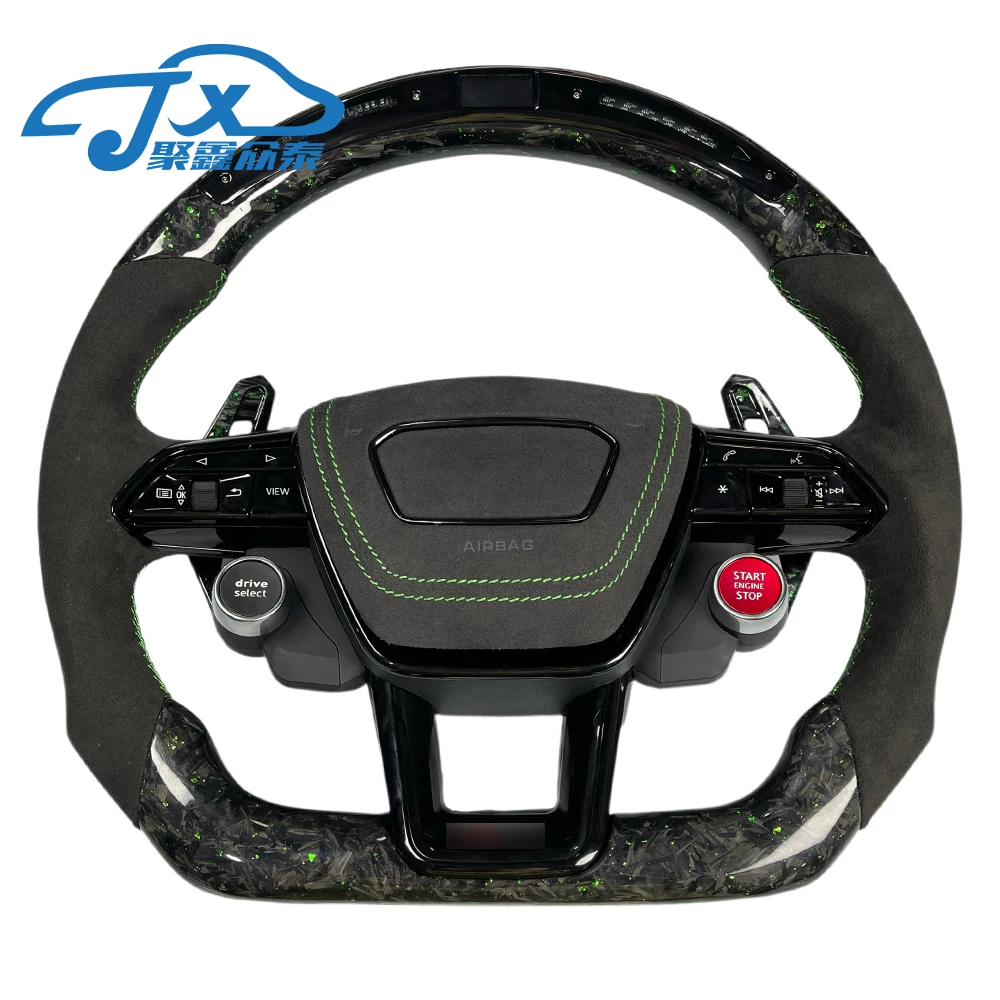 Customized steering wheel assembly with green forged pattern carbon fiber material quality alcantara For Audi B9 Q5 B8 B9.5 RS6
Customized steering wheel assembly with green forged pattern carbon fiber material quality alcantara For Audi B9 Q5 B8 B9.5 RS6