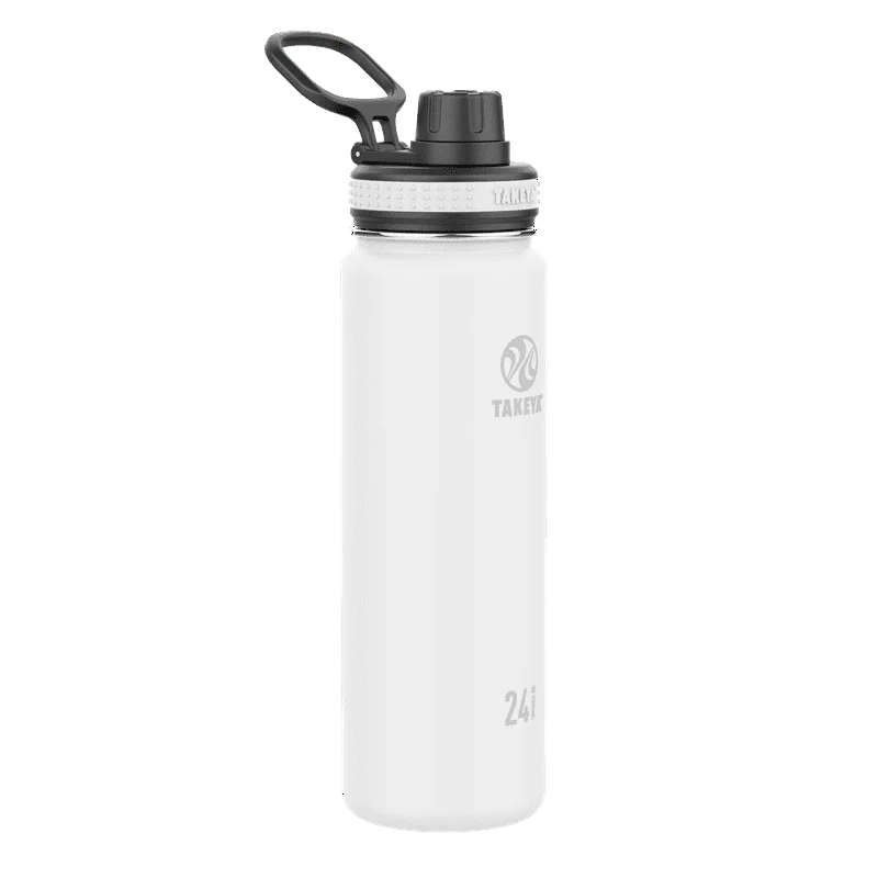 24 oz White and Black Double Wall Vacuum Insulated Stainless Steel Water Bottle with Wide Mouth and Flip-Top Lid Garrafa Botle f
24 oz White and Black Double Wall Vacuum Insulated Stainless Steel Water Bottle with Wide Mouth and Flip-Top Lid Garrafa Botle f