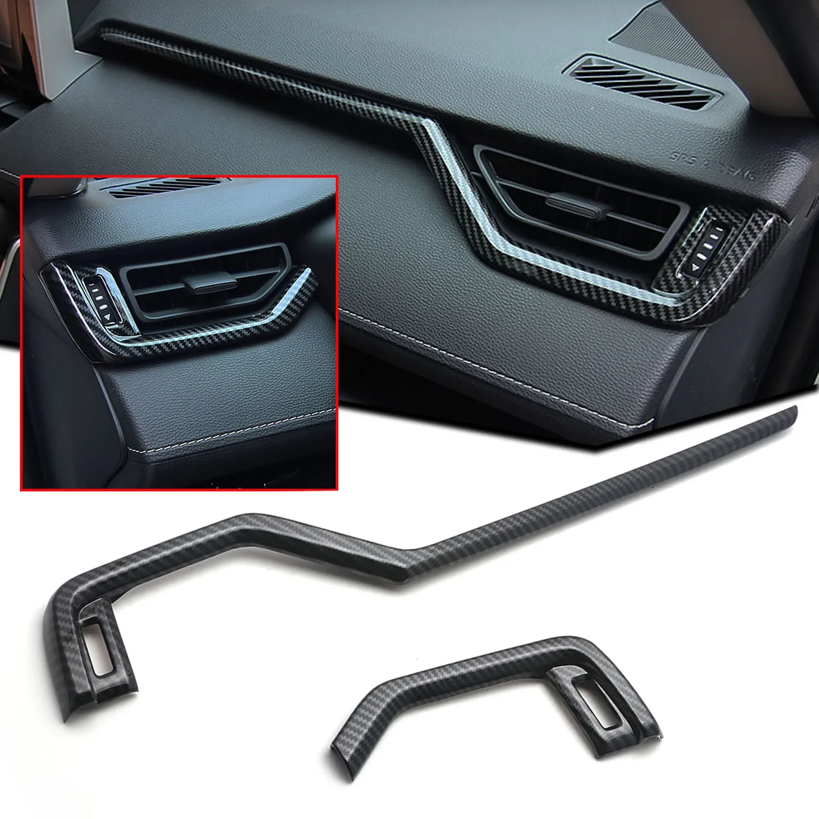 Carbon Fiber Style Interior Dashboard Center Console Stripe AC Air Vent Outlet Cover Molding Trim For Toyota RAV4 2019 2020 2021
Carbon Fiber Style Interior Dashboard Center Console Stripe AC Air Vent Outlet Cover Molding Trim For Toyota RAV4 2019 2020 2021