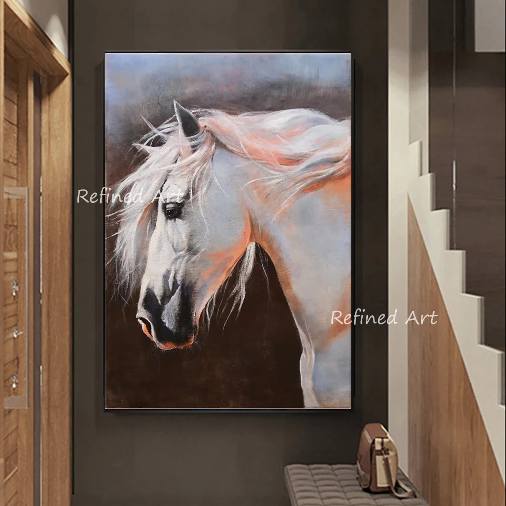 Hand-Painted Canvas Oil Paintings Wall Art Decoration Modern Steed Animal Horse Abstract for Home Living Room Decor Artwork
Hand-Painted Canvas Oil Paintings Wall Art Decoration Modern Steed Animal Horse Abstract for Home Living Room Decor Artwork