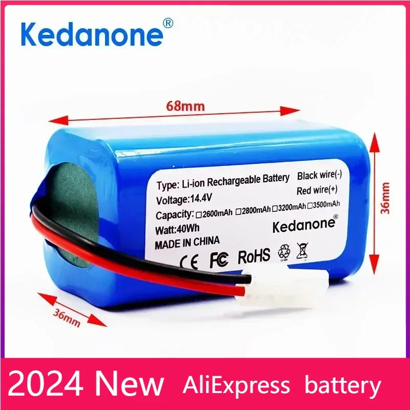 18650 battery pack 14.4V 2600mAh lithium ion battery, suitable for Xiaomi G1 Mi Essential MJSTG1 robot vacuum cleaner,
18650 battery pack 14.4V 2600mAh lithium ion battery, suitable for Xiaomi G1 Mi Essential MJSTG1 robot vacuum cleaner,