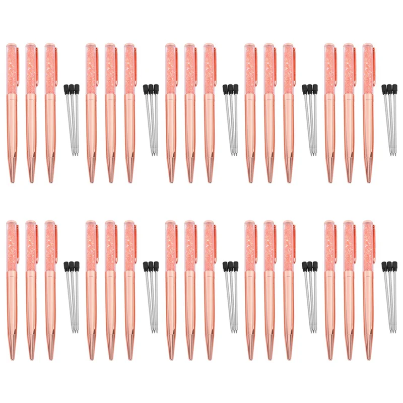 Rose Gold Pen Bling Crystal Ball Point Pen Black Ink Pen with 30 Extra Refills (Rose Gold 30 Pack)
Rose Gold Pen Bling Crystal Ball Point Pen Black Ink Pen with 30 Extra Refills (Rose Gold 30 Pack)