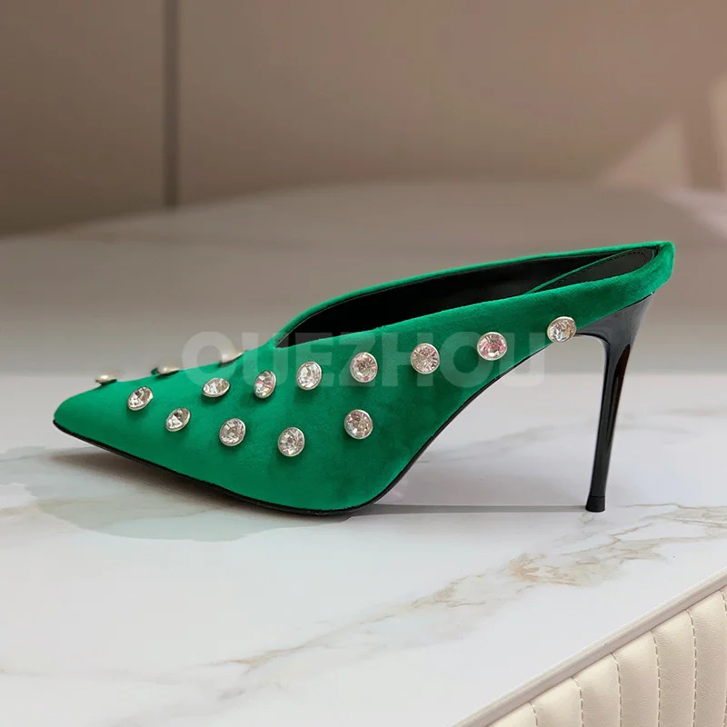 Summer New Style Women Slippers Velvet Material Diamond Inlay Decoration Female Shoes Noble Elegant Ladies Slippers
Summer New Style Women Slippers Velvet Material Diamond Inlay Decoration Female Shoes Noble Elegant Ladies Slippers