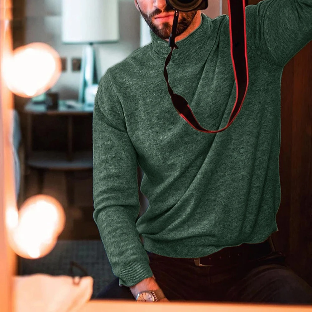 Men Autumn Winter Warm Turtleneck Slim Fit Long Sleeve Sweater Jumper Knitwear Pullovers Top Solid Men's Bottoming Plain T-shirt
Men Autumn Winter Warm Turtleneck Slim Fit Long Sleeve Sweater Jumper Knitwear Pullovers Top Solid Men's Bottoming Plain T-shirt