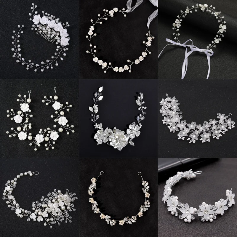 Bride Silver Color Wedding Headbands Women Hairband Tiara Hair Accessories Luxury Flower Pearls Headband Handmade Crystal Crown
Bride Silver Color Wedding Headbands Women Hairband Tiara Hair Accessories Luxury Flower Pearls Headband Handmade Crystal Crown