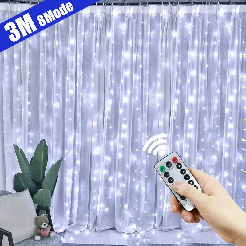 6/4/3M LED Christmas Fairy String Lights Remote Control USB New Year Garland Curtain Lamp Holiday Decoration For Home Bedroom
6/4/3M LED Christmas Fairy String Lights Remote Control USB New Year Garland Curtain Lamp Holiday Decoration For Home Bedroom