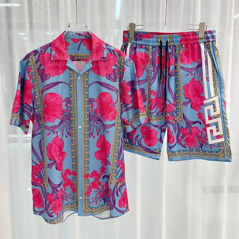 Royal Luxury Brand Men Shirt Set Fashion 2 Piece Shorts Suit High Quality Oufits Summer Short Sleeve Shirts Ropa Para Hombre
Royal Luxury Brand Men Shirt Set Fashion 2 Piece Shorts Suit High Quality Oufits Summer Short Sleeve Shirts Ropa Para Hombre
