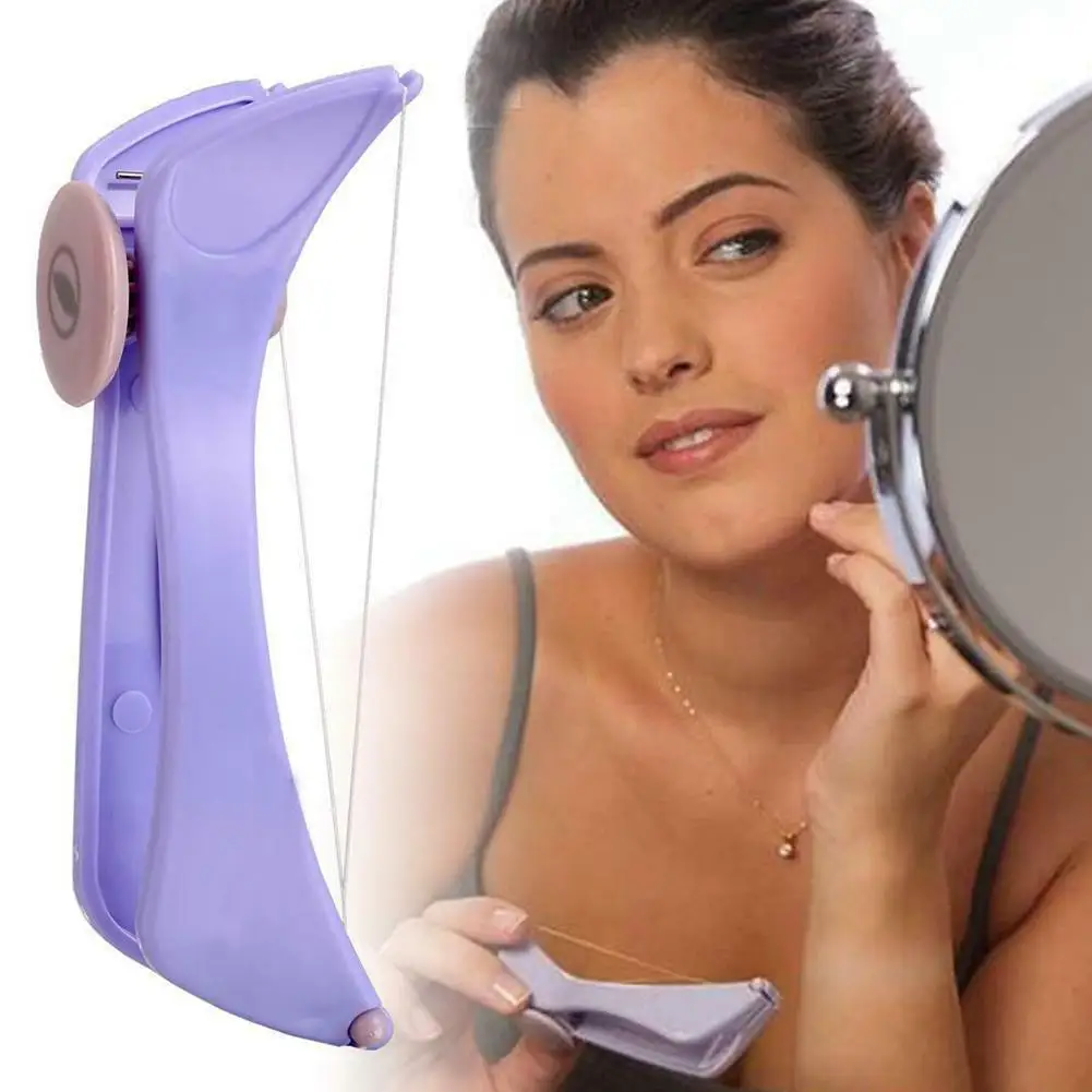 

Manual Facial Hair Remover Purple Color DIY Threading Epilator Face Defeatherer Hair Removal Makeup Beauty Tool For Women U6F1