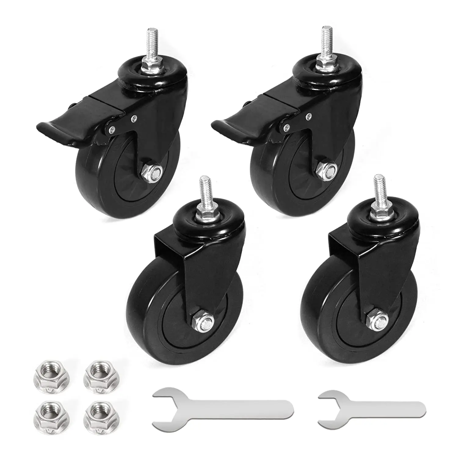 Caster Wheels 4 Inch Locking Stem Casters,Swivel Stem Casters Suitable for Original Big Green Egg Rolling Cart
Caster Wheels 4 Inch Locking Stem Casters,Swivel Stem Casters Suitable for Original Big Green Egg Rolling Cart