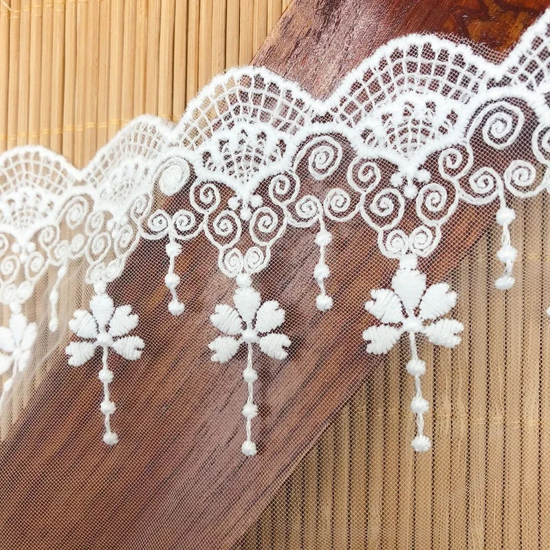 15Yards 10.7cm Embroidered Water Soluble Flower Lace Trim Ribbon For Apparel Sewing DIY Bridal Wedding Dress Collar Doll Cap
15Yards 10.7cm Embroidered Water Soluble Flower Lace Trim Ribbon For Apparel Sewing DIY Bridal Wedding Dress Collar Doll Cap