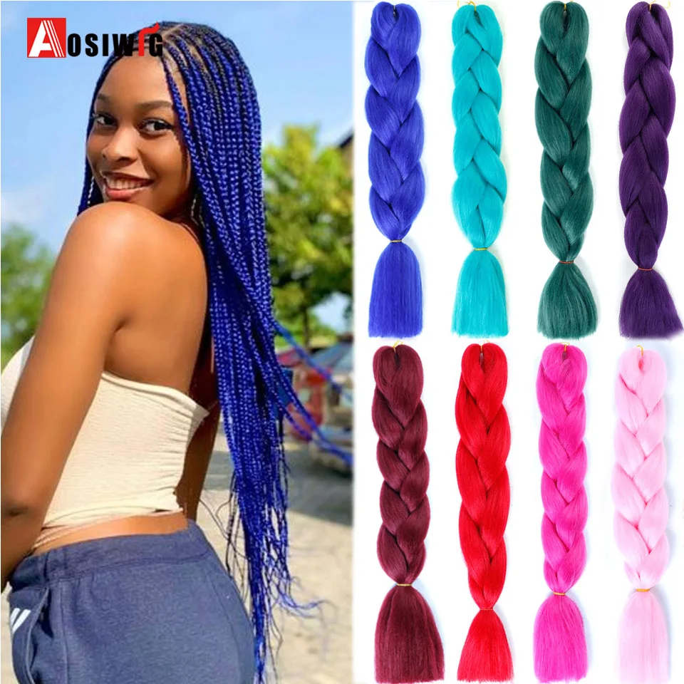 AOSI Synthetic Braiding Hair 24 Inch Jumbo Braid Ombre Jumbo Hair Extension For Women DIY Hair Braids Purple Pink Yellow Red
AOSI Synthetic Braiding Hair 24 Inch Jumbo Braid Ombre Jumbo Hair Extension For Women DIY Hair Braids Purple Pink Yellow Red