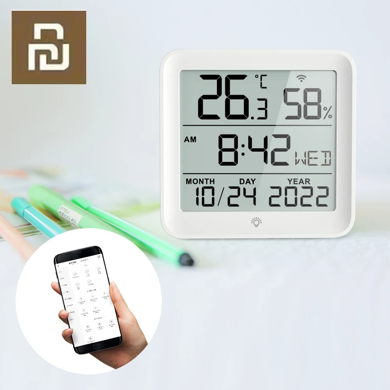 Youpin Tuya WIFI Temperature Humidity Sensor Hygrometer Thermometer Smart Home Backlight Support Alexa Google Assistant
Youpin Tuya WIFI Temperature Humidity Sensor Hygrometer Thermometer Smart Home Backlight Support Alexa Google Assistant