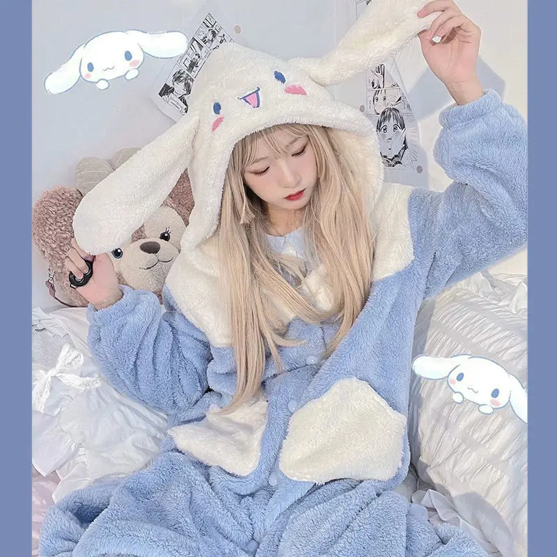 Осенне-зимняя Пижама, милый длинный бархатный ночной халат Sanrio из кораллового бархата с подкладкой, праздничные подарки для девочек
Осенне-зимняя Пижама, милый длинный бархатный ночной халат Sanrio из кораллового бархата с подкладкой, праздничные подарки для девочек