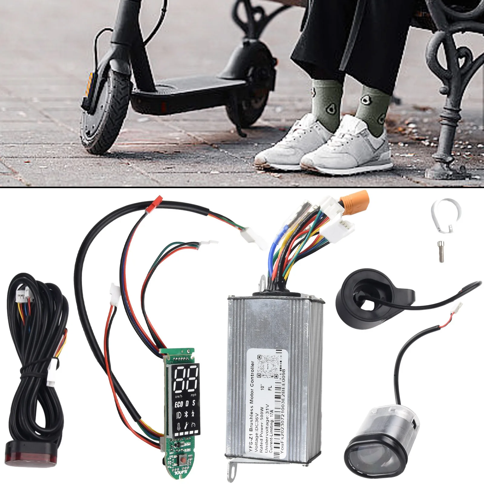 

Parts Accessories Scooter Controller Accelerator 350W Accelerator Controller Dashboard Scooter Suit For 10 Inch 17A