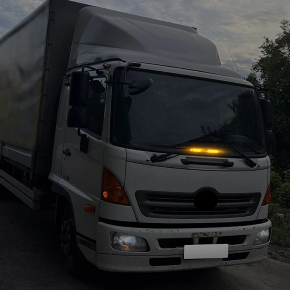 2Pcs Amber LED Strobe Flashing Lights Lamp Bars Turn Signal Lamp Emergency Light For Motorcycle Truck Bus 12-24V Waterproof 2Pcs Amber LED Strobe Flashing Lights Lamp Bars Turn Signal Lamp Emergency Light For Motorcycle Truck Bus 12-24V Waterproof