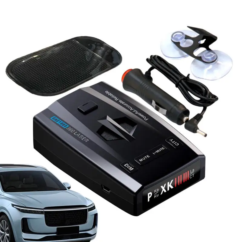 

RAD1000 Car Laser Radar Detector Alarm Speed Built-in Detector 360 Degree Detection Speed Alarm Warning System Auto Accessories