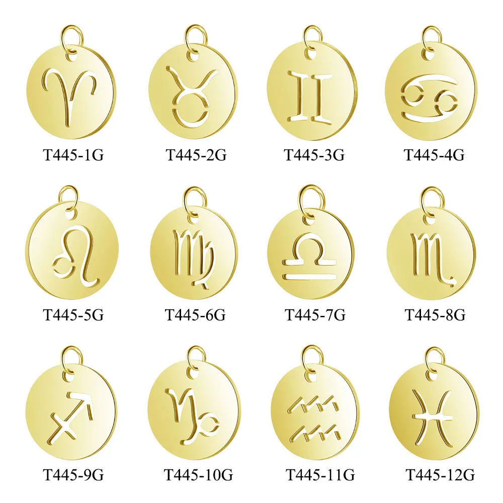 

SSP-054 Twelve Signs Exquisite Pendant Accessories Trend Pendant Women's Birthday Gifts Round Parties Luxurious INS