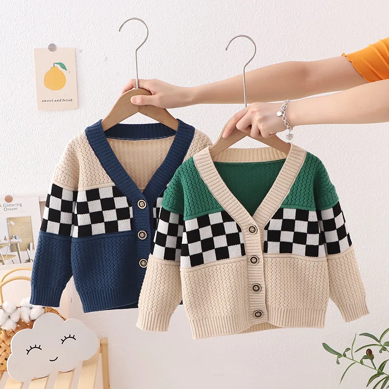 Children's Knitted Sweater V-Neck Plaid Casual Sweatshirts for Kids Clothes Boys Children's Boy Coat Cardigan Girl Girls Light
Children's Knitted Sweater V-Neck Plaid Casual Sweatshirts for Kids Clothes Boys Children's Boy Coat Cardigan Girl Girls Light