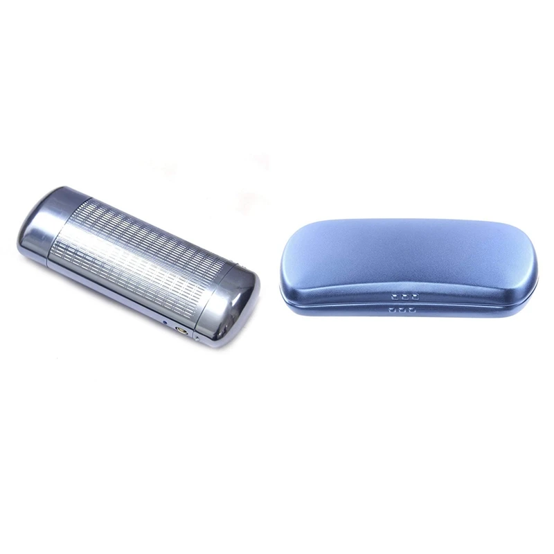 2 Pcs Aluminum Glasses Case Hard Shell Spectacles Box For Small And Medium Frames, Silver & Blue
2 Pcs Aluminum Glasses Case Hard Shell Spectacles Box For Small And Medium Frames, Silver & Blue