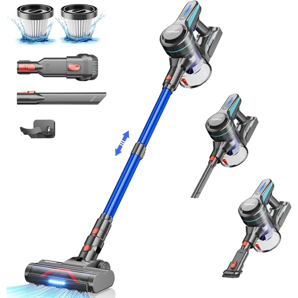 

Cordless Vacuum Cleaner, 26Kpa Powerful Suction Stick Vacuum, 45Mins Long Runtime,Anti-Tangle Vacuum Cleaners for Home