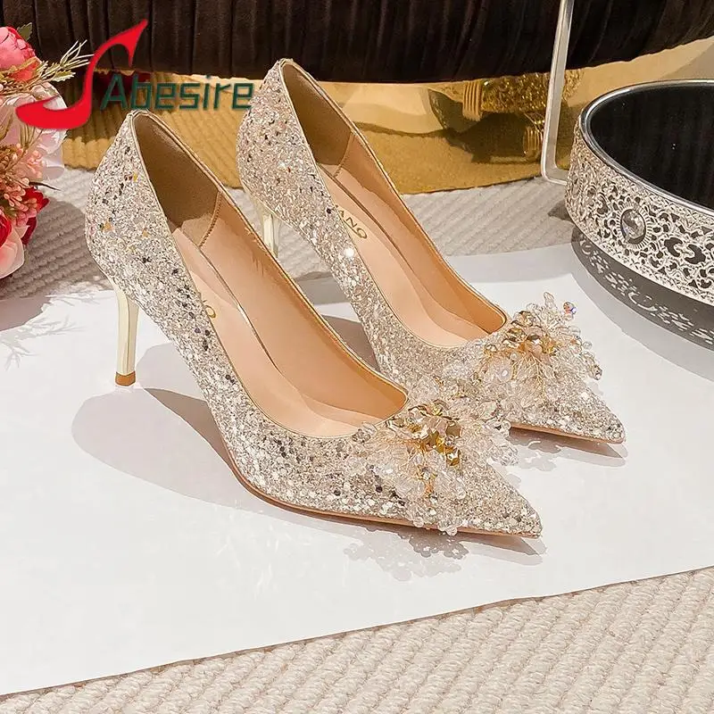 Crystal Princess Dress Shoes Bling Pointed Toe Slip On Thin High Heels Fashion Women Wedding Bride Shoes Banquet Party Pumps
Crystal Princess Dress Shoes Bling Pointed Toe Slip On Thin High Heels Fashion Women Wedding Bride Shoes Banquet Party Pumps