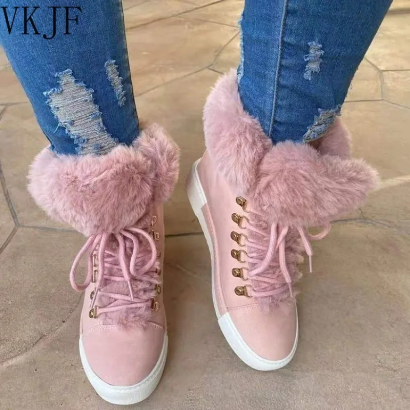 2023 Women Platform Fleece Liner Ankle Boots Thermal Solid Color Lace Up Faux Leather Shoes Women's Footwear
2023 Women Platform Fleece Liner Ankle Boots Thermal Solid Color Lace Up Faux Leather Shoes Women's Footwear