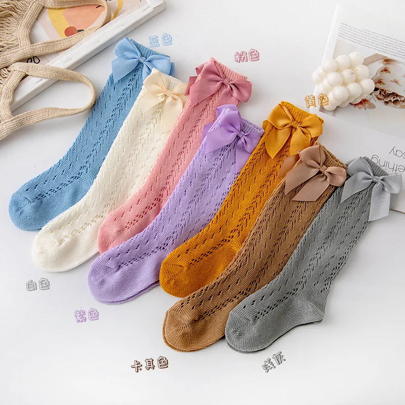 Solid Children Socks With Bows Cotton Baby Girls Socks Soft Toddlers Long Socks For Kids Princess Knee High Socks for Girls 2023
Solid Children Socks With Bows Cotton Baby Girls Socks Soft Toddlers Long Socks For Kids Princess Knee High Socks for Girls 2023
