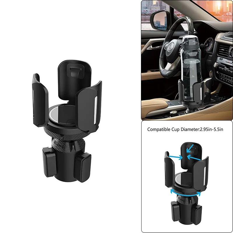 

Universal Car Cup Holder Expander Tray Car Cup Holder Tray Car Phone Slot Trays Cup Holder Interior Organizer Adjustable Base ﻿