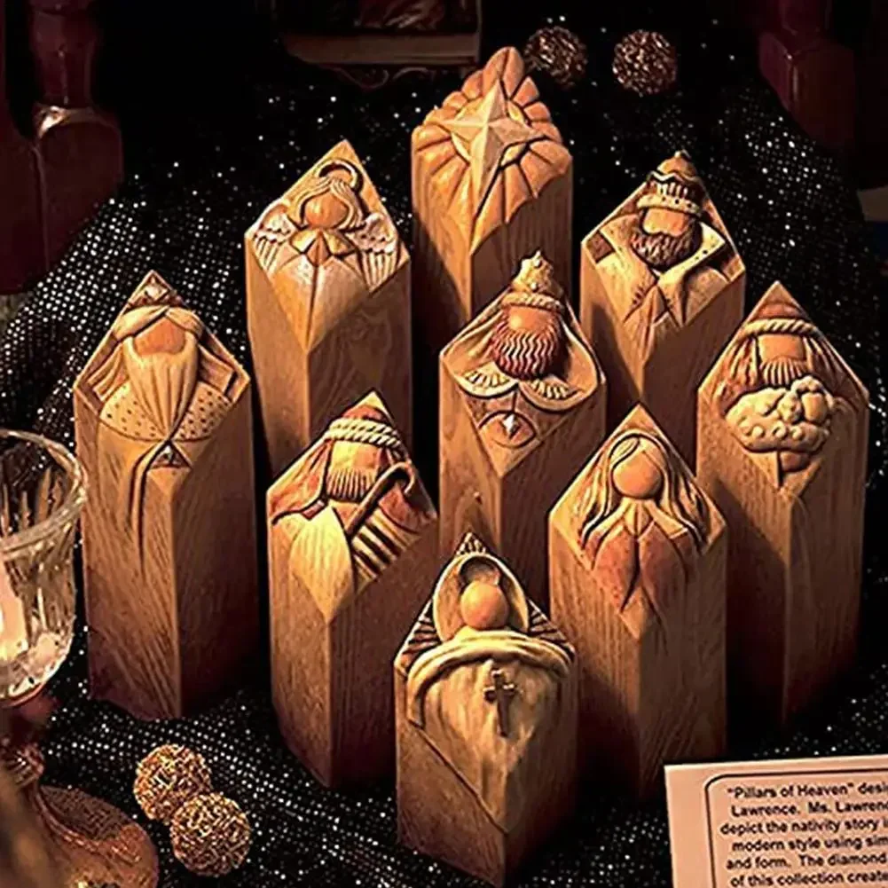9pcs Heaven Nativity Tree Pillar Xmas Craft Statues Noel Gift for Friends Home Decoration Accessories Christmas Decorations 2023
9pcs Heaven Nativity Tree Pillar Xmas Craft Statues Noel Gift for Friends Home Decoration Accessories Christmas Decorations 2023