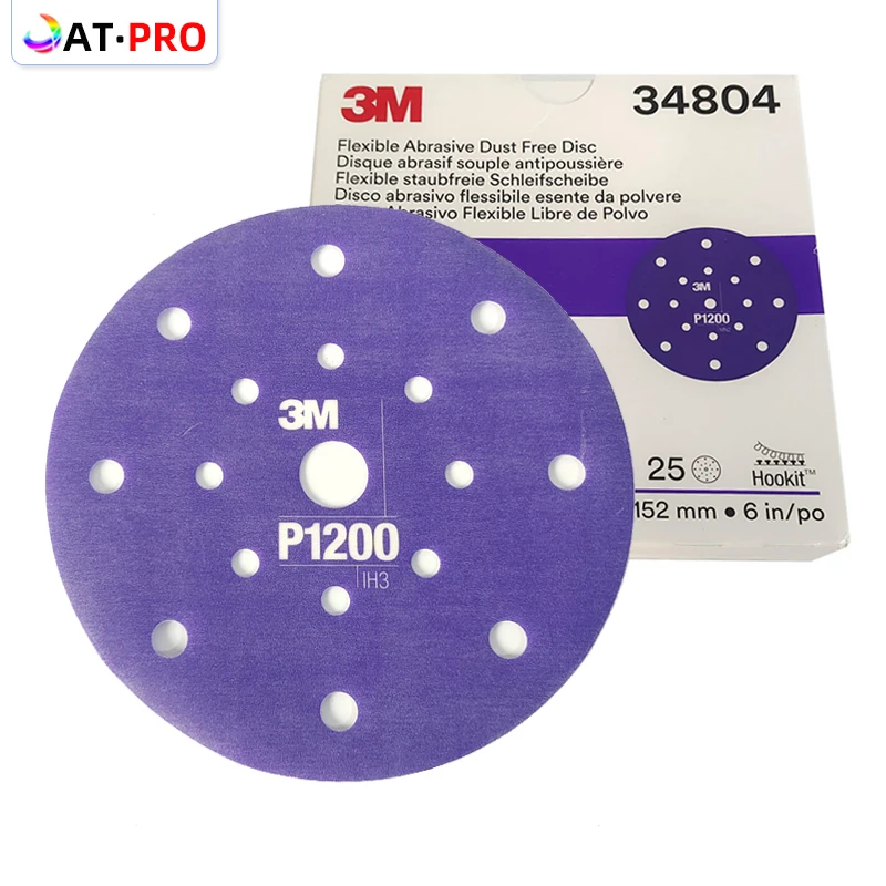 3M34804 Purple Sand 6 "17 Hole Dry Sandpaper 152mm Round Flocking Sanding Polishing Soft Film Sand 1200/1500 Sandpaper
3M34804 Purple Sand 6 "17 Hole Dry Sandpaper 152mm Round Flocking Sanding Polishing Soft Film Sand 1200/1500 Sandpaper