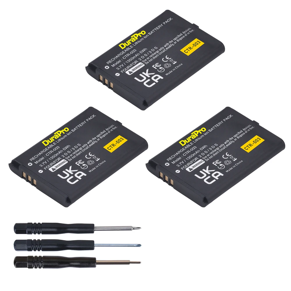 DuraPro 3,7 В 1350 мАч CTR-003 CTR 003 батарея CTR003 сменная батарея для игровой консоли Nintendo 3DS 2DS с инструментами
DuraPro 3,7 В 1350 мАч CTR-003 CTR 003 батарея CTR003 сменная батарея для игровой консоли Nintendo 3DS 2DS с инструментами