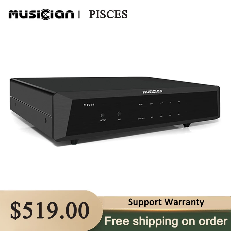 MUSICIAN PISCES USB Interface Clock Input AES/EBU/Optical/Coaxial/I2s output 24Bit 768KHZ DSD512 FPGA DSP HIFI Digital Interface
MUSICIAN PISCES USB Interface Clock Input AES/EBU/Optical/Coaxial/I2s output 24Bit 768KHZ DSD512 FPGA DSP HIFI Digital Interface