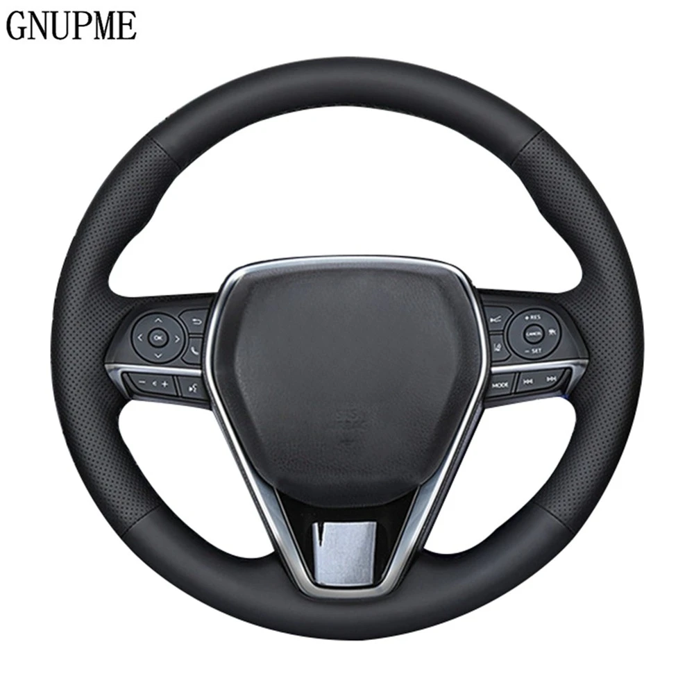 Black Genuine Leather Car Steering Wheel Cover For Toyota Avalon Camry 2018-2022 Crown 2018-2022 Corolla 2018-2022 RAV4 2022
Black Genuine Leather Car Steering Wheel Cover For Toyota Avalon Camry 2018-2022 Crown 2018-2022 Corolla 2018-2022 RAV4 2022