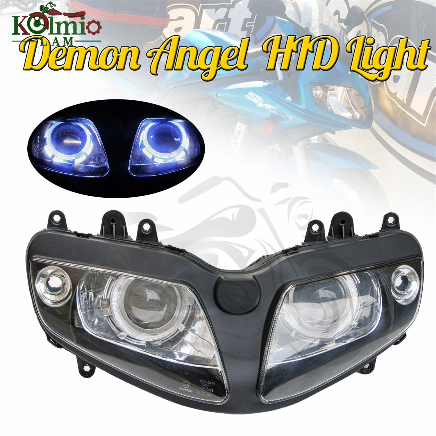 Фара для мотоцикла 2003 - 2011 SV650 SV650S SV1000 SV1000S, фара для мотоцикла Demon Angel Eye HID, проектор SV 650 2004 2007, головка светильник
Фара для мотоцикла 2003 - 2011 SV650 SV650S SV1000 SV1000S, фара для мотоцикла Demon Angel Eye HID, проектор SV 650 2004 2007, головка светильник